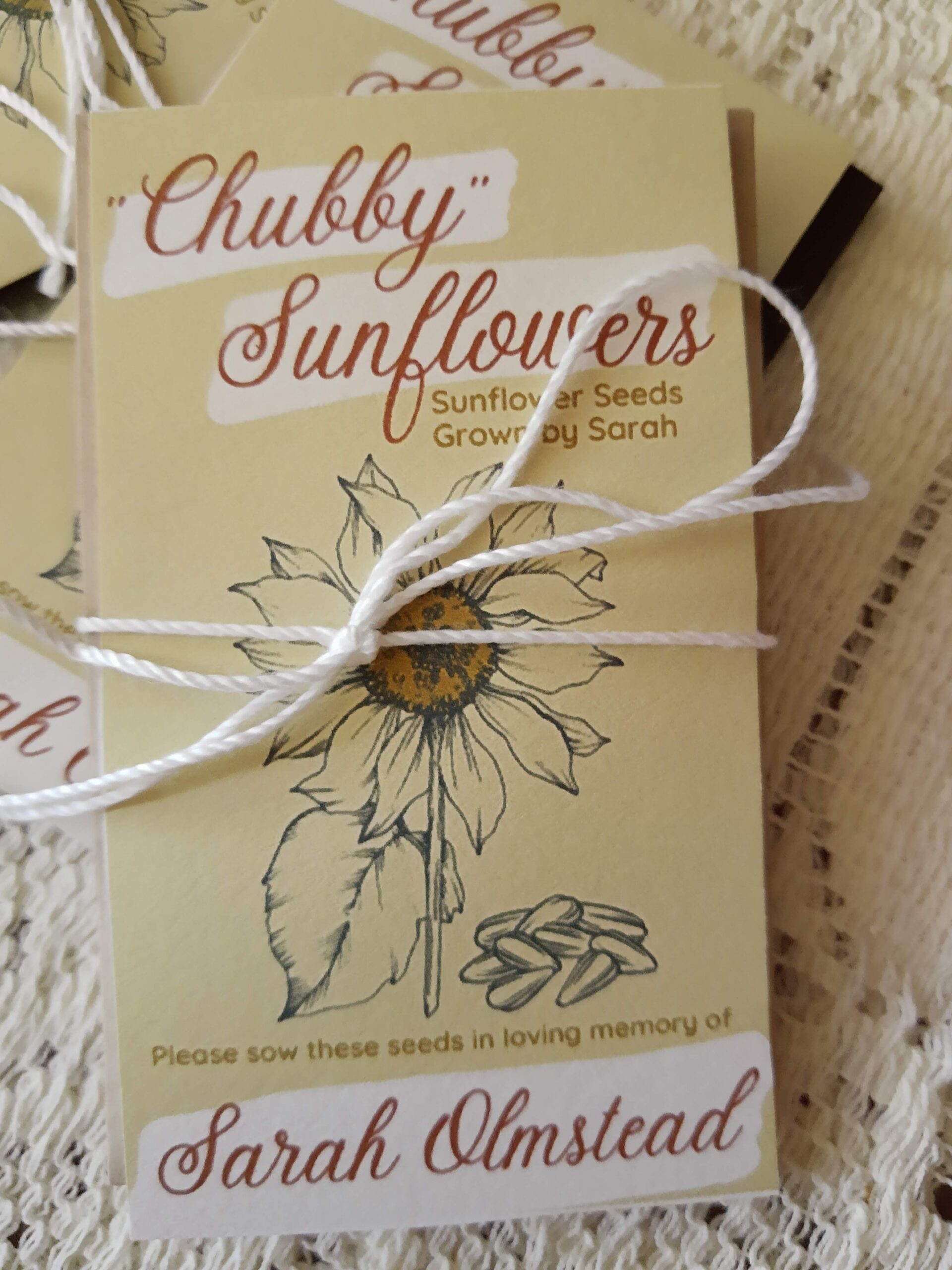 Seed packet close up